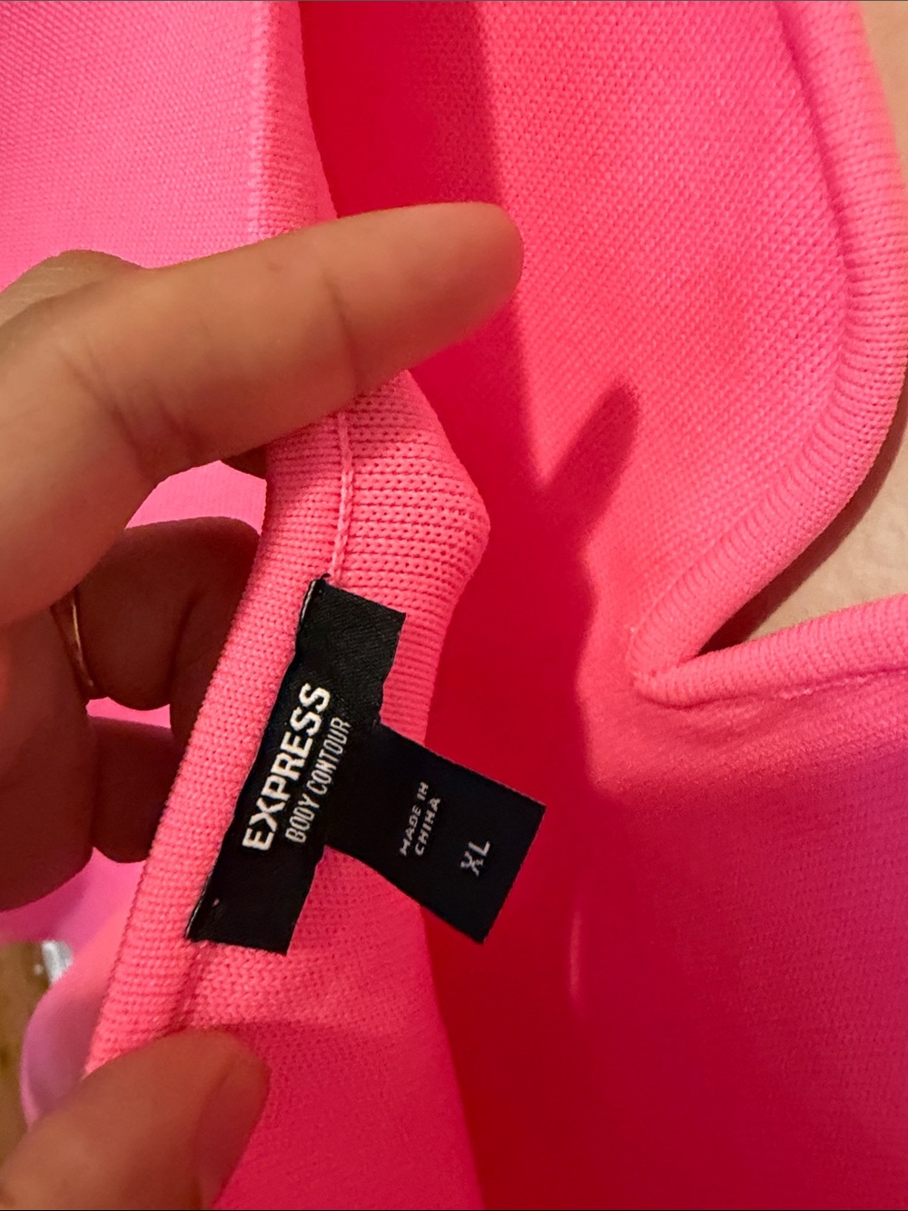 Express Hot Pink Spaghetti Strap Sheath Dress - Picture 5 of 5